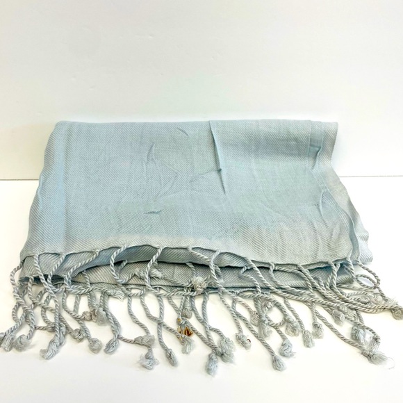 Balenciaga Long Scarf 70"x20" Light Blue - Picture 2 of 7